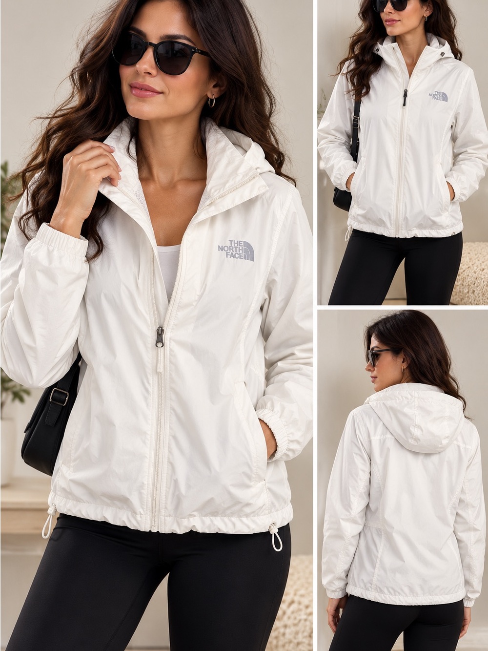 The North Face Women’s White Windbreaker Jacket Xl